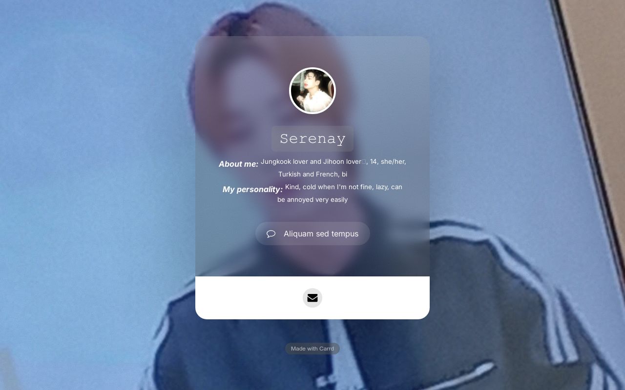 Carrd profile picture for @serenay